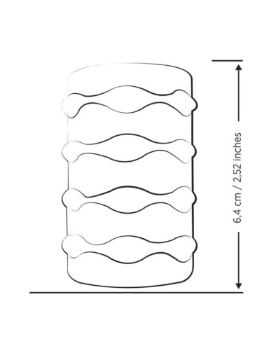 ROMP - MOSH TRANSPARENT MALE MASTURBATOR WITH 6 CM REVERSBLE SHEATH