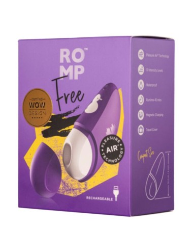 ROMP - FREE CLITORAL STIMULATOR WITH LID 10 LEVELS RECHARGEABLE PURPLE