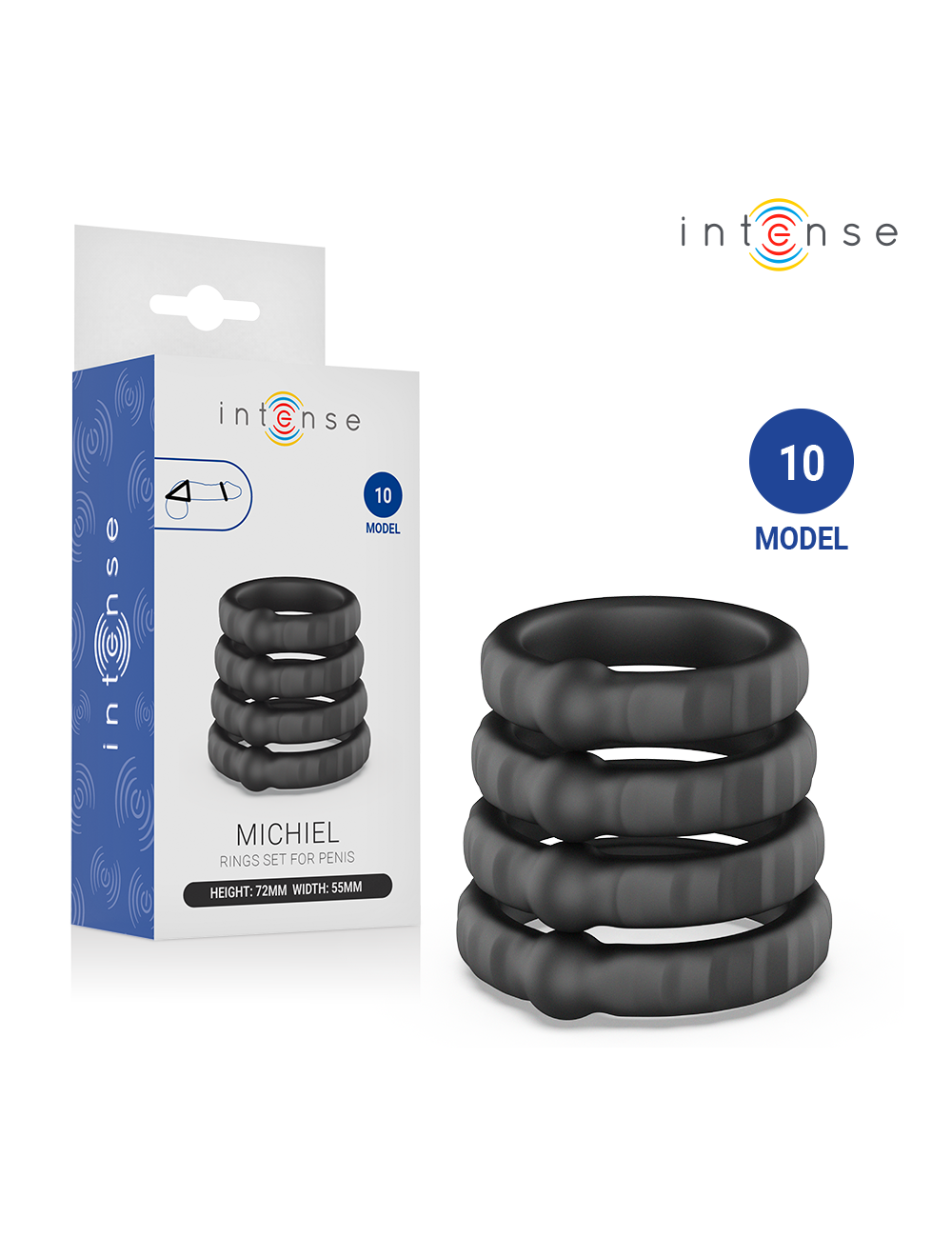 INTENSE - MICHIEL SET OF 4 PENIS RINGS MODEL 10