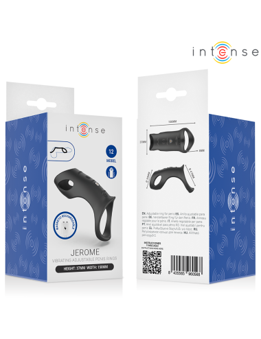INTENSE - JEROME ADJUSTABLE VIBRATING PENIS RING MODEL 12