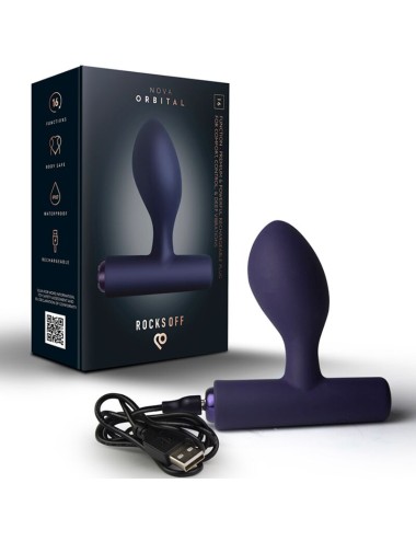 ROCKS-OFF - NOVA ORBITAL RECHARGEABLE PREMIUM & POWERFUL ANAL PLUG 16 FUNCTION BLUE