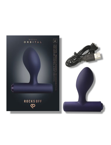 ROCKS-OFF - NOVA ORBITAL RECHARGEABLE PREMIUM & POWERFUL ANAL PLUG 16 FUNCTION BLUE