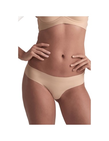 BYE-BRA - INVISIBLE THONG 2 PACK BEIGE & BLACK SIZE S