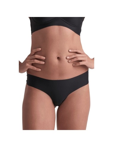 BYE-BRA - INVISIBLE THONG 2 PACK BEIGE & BLACK SIZE L