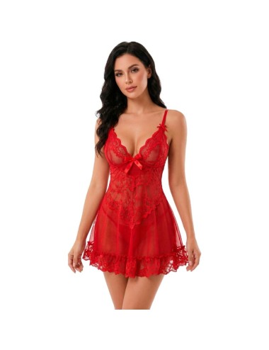 LIVCO CORSETTI FASHION - NUIT SET T-SHIRT + RED PANTY 2028 S/M