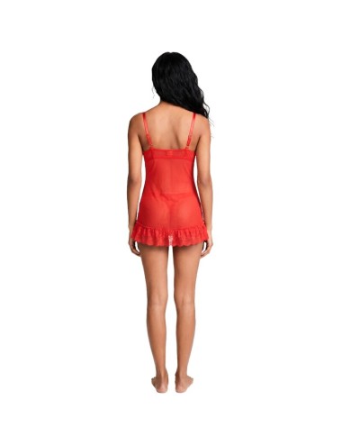 LIVCO CORSETTI FASHION - NUIT SET T-SHIRT + RED PANTY 2028 S/M