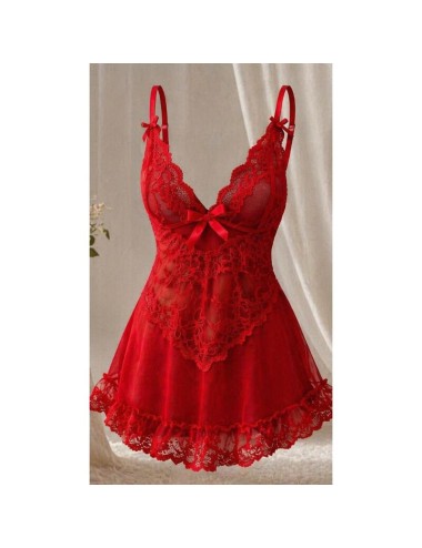 LIVCO CORSETTI FASHION - NUIT SET T-SHIRT + RED PANTY 2028 S/M