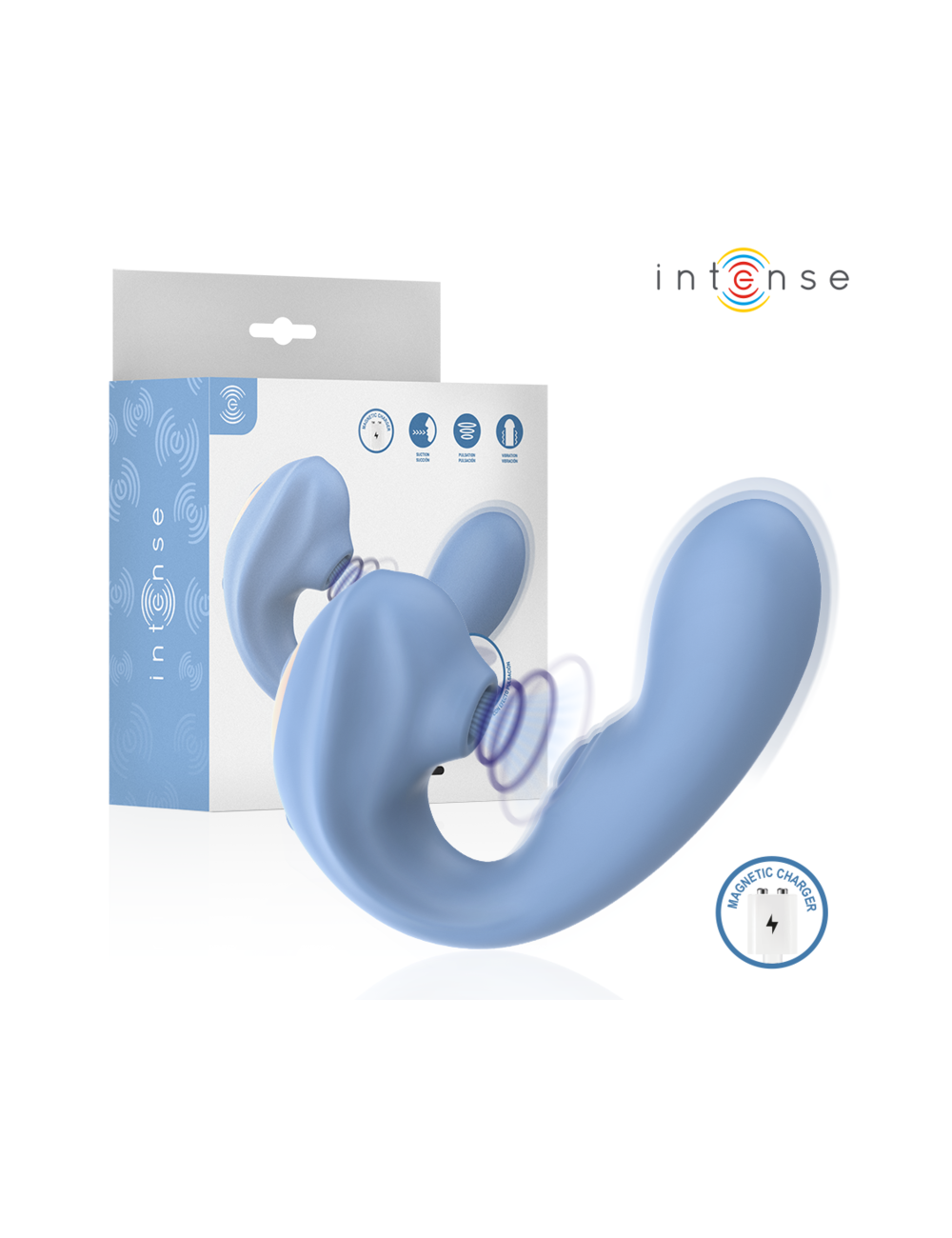 INTENSE - GINA MULTIFUNCTION CLITORAL STIMULATOR BLUE