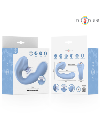 INTENSE - GINA MULTIFUNCTION CLITORAL STIMULATOR BLUE