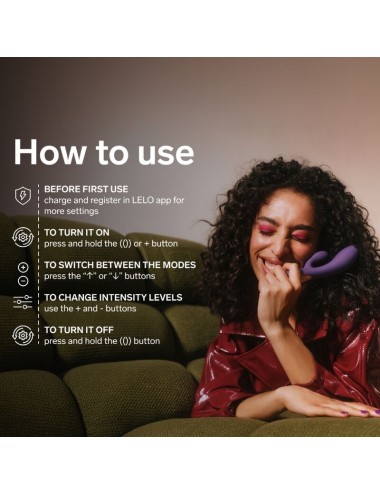 LELO - INA THRUST RABBIT THRUSTING VIBRATOR PURPLE