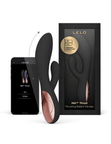 LELO - INA THRUST RABBIT THRUSTING VIBRATOR BLACK