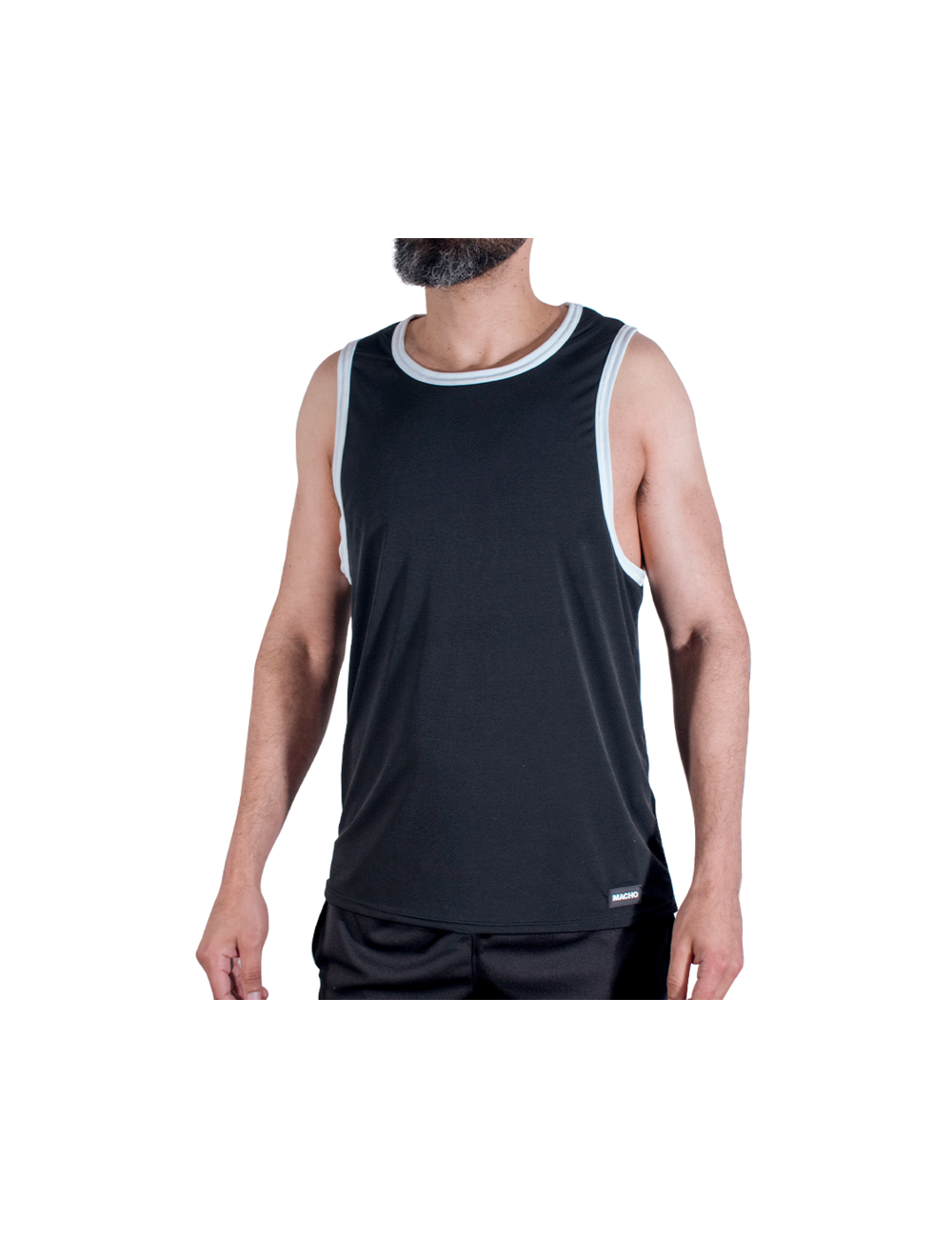 MACHO - CMV004 BLACK GYM T-SHIRT L/XL