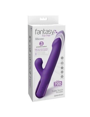 FANTASY FOR HER - SUPER SONIX THRUSTER RABBIT VIBRATOR PURPLE