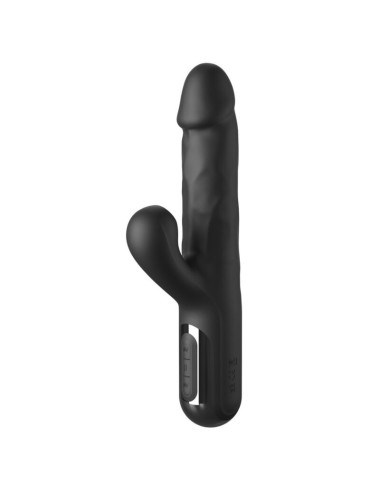 FETISH FANTASY SERIES - SONIX SILICONE THRUSTER RABBIT VIBRATOR BLACK
