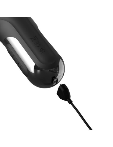 FETISH FANTASY SERIES - SONIX SILICONE THRUSTER RABBIT VIBRATOR BLACK