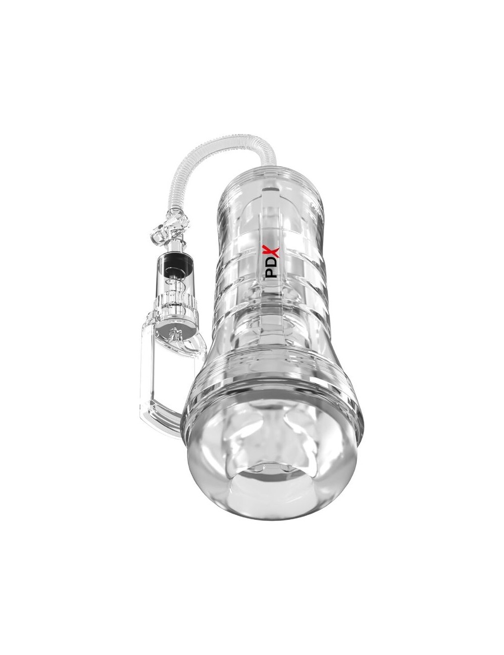PDX ELITE - VIEWTUBE VAC XXL TRANSPARENT STROKER WITH SUCTION PUMP 27.3 CM