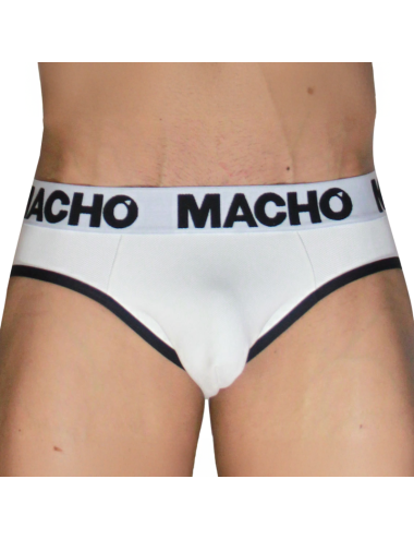 MACHO - MCH006 CLASSIC SLIP WHITE + BLACK L