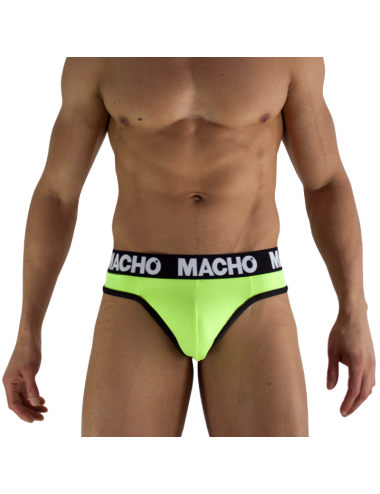 MACHO - MTG001 FLUORESCENT YELLOW THONG SIZE L