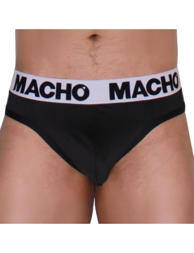 MACHO - MTG002  BLACK/BLACK THONG S
