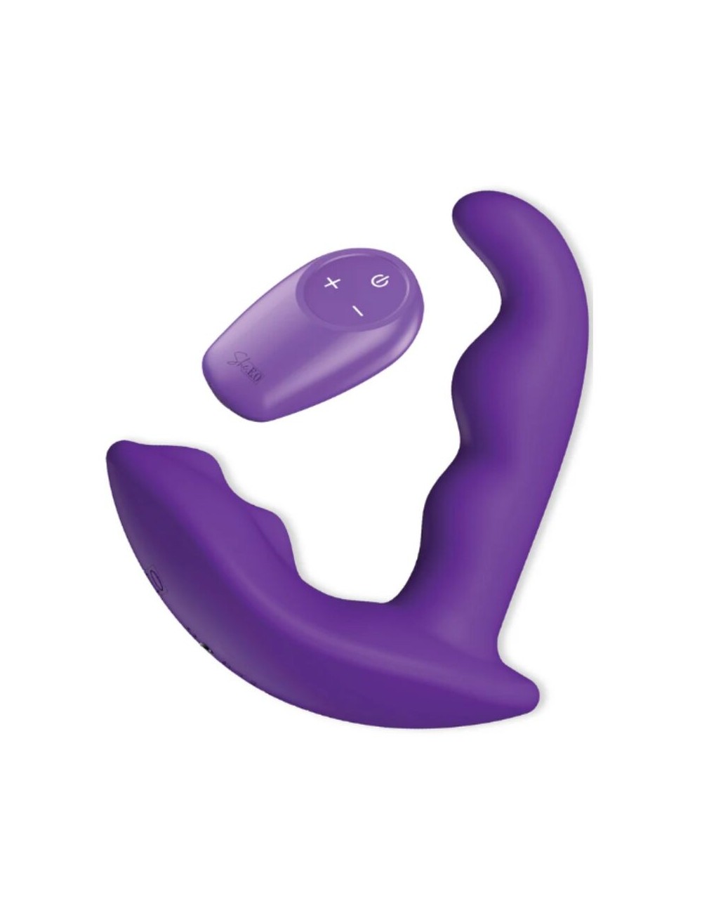 SHE.E.O - ROTATING VIBRATING ANAL STIMULATOR WITH REMOTE CONTROL - PURPLE