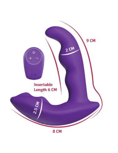 SHE.E.O - ROTATING VIBRATING ANAL STIMULATOR WITH REMOTE CONTROL - PURPLE