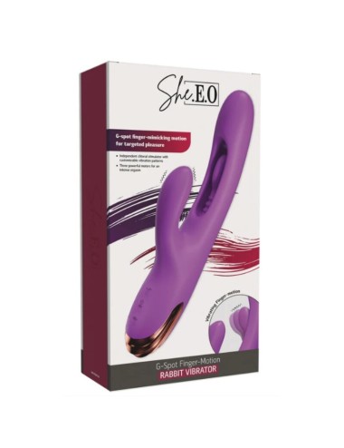 SHE.E.O - RABBIT G-SPOT VIBRATOR WITH DIGITAL MOVEMENT PURPLE