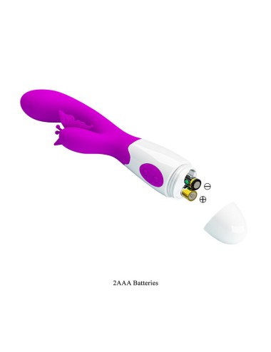 PRETTY LOVE - BUTTERFLY KISS 30 FUNCTION RABBIT VIBRATOR PURPLE