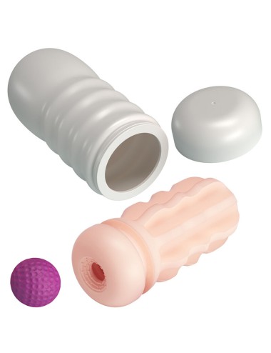 PRETTY LOVE - VAGINAL SMOOTHING MASTURBATOR WITH SUCTION CUP AND INTERNAL TEXTURES