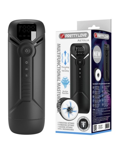 PRETTY LOVE - AETOLA MULTIFUNCTION AUTOMATIC MASTURBATOR BLACK