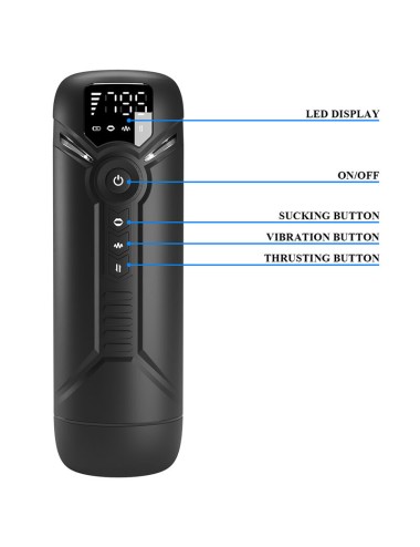 PRETTY LOVE - AETOLA MULTIFUNCTION AUTOMATIC MASTURBATOR BLACK