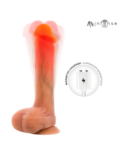 MR INTENSE - BRADLEY VIBRATOR DILDO WITH HEAT EFFECT AND REMOTE CONTROL 21 CM -Ø- 4.2 CM