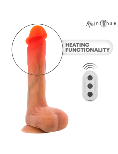 MR INTENSE - BRADLEY VIBRATOR DILDO WITH HEAT EFFECT AND REMOTE CONTROL 21 CM -Ø- 4.2 CM