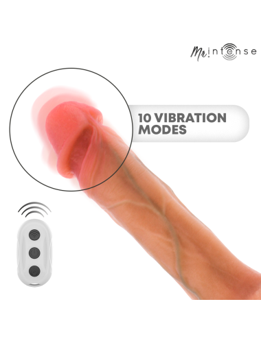 MR INTENSE - BRADLEY VIBRATOR DILDO WITH HEAT EFFECT AND REMOTE CONTROL 21 CM -Ø- 4.2 CM