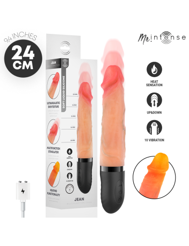 MR INTENSE - JEAN UP&DOWN VIBRATOR WITH HEAT EFFECT 24 CM -Ø- 3.8 CM