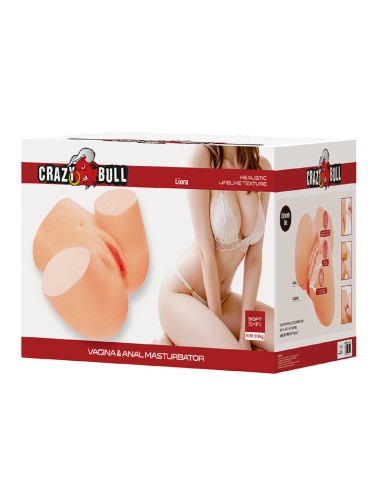 CRAZY BULL - LIORA XXL DOUBLE VAGINAL AND ANAL VIBRATING MASTURBATOR
