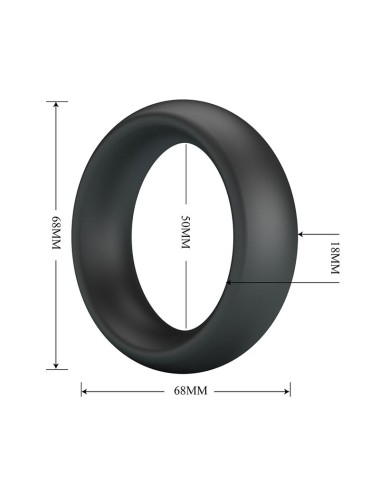 CRAZY BULL - ELIO SILICONE COCK RING BLACK