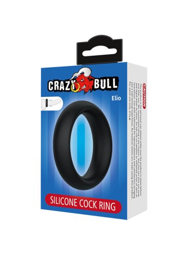 CRAZY BULL - ELIO SILICONE COCK RING BLACK