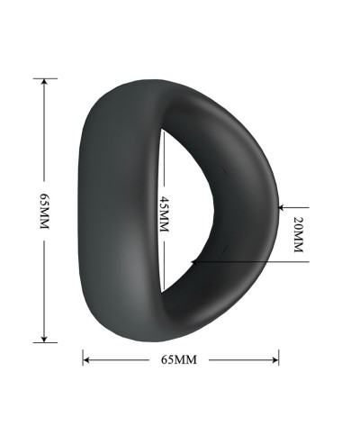 CRAZY BULL - VALEN ERGONOMIC SILICONE COCK RING BLACK