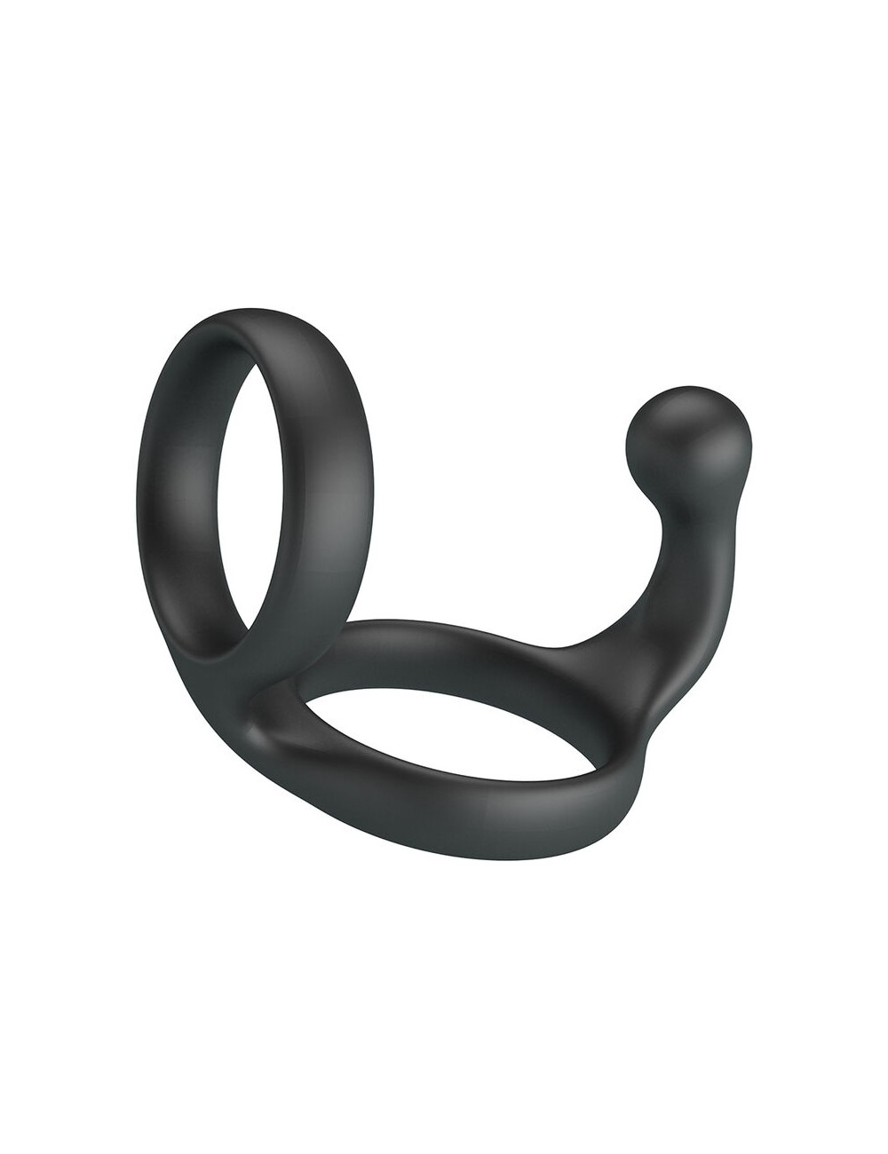 CRAZY BULL - FLORIAN DOUBLE COCK AND BALL RING BLACK