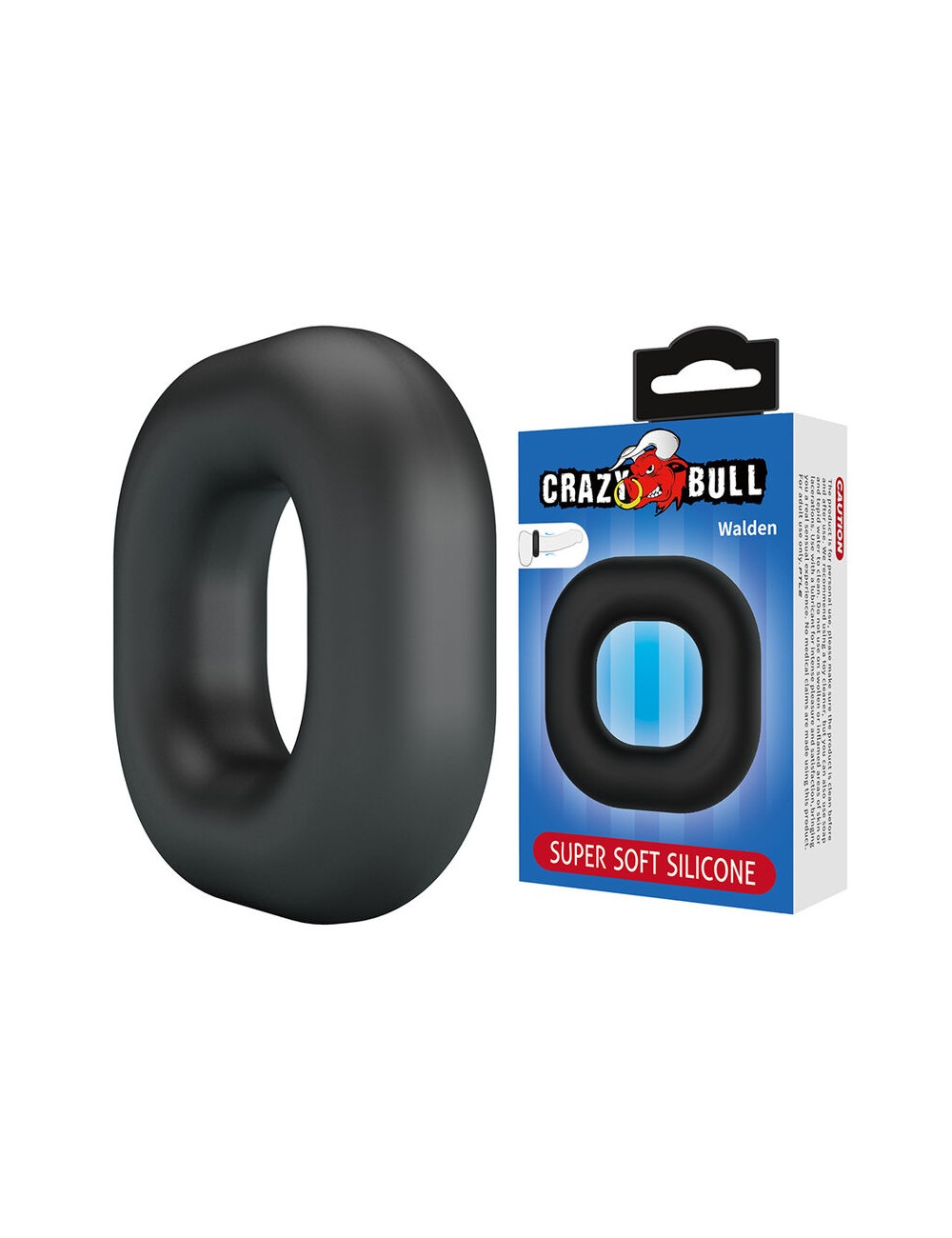 CRAZY BULL - WALDEN SUPER SOFT SILICONE COCK RING BLACK