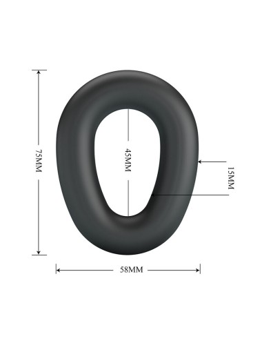 CRAZY BULL - VESPER SUPER SOFT SILICONE COCK RING BLACK