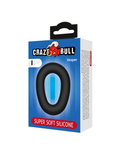 CRAZY BULL - VESPER SUPER SOFT SILICONE COCK RING BLACK