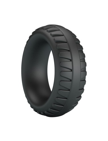 CRAZY BULL - MERRITT TEXTURED SILICONE COCK RING BLACK