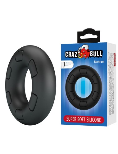 CRAZY BULL - BERTRAM SUPER SOFT SILICONE COCK RING BLACK