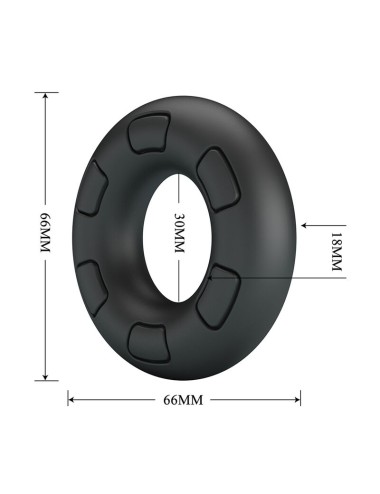 CRAZY BULL - BERTRAM SUPER SOFT SILICONE COCK RING BLACK