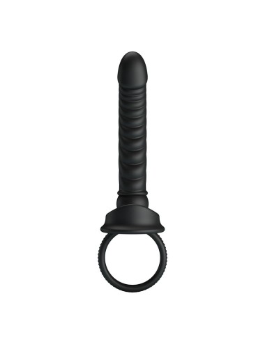 PRETTY LOVE - MERRITT ANAL VIBRATOR WITH RING AND VIBRATION BLACK