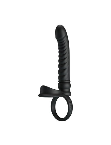 PRETTY LOVE - MERRITT ANAL VIBRATOR WITH RING AND VIBRATION BLACK