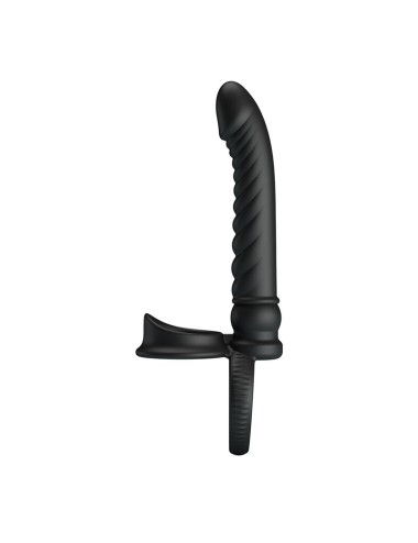 PRETTY LOVE - MERRITT ANAL VIBRATOR WITH RING AND VIBRATION BLACK