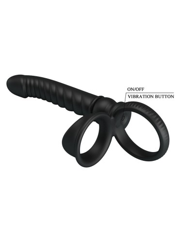 PRETTY LOVE - MERRITT ANAL VIBRATOR WITH RING AND VIBRATION BLACK