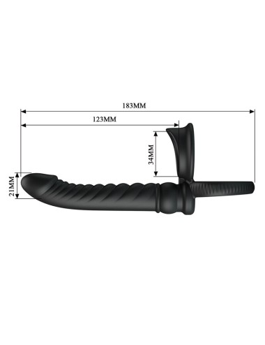 PRETTY LOVE - MERRITT ANAL VIBRATOR WITH RING AND VIBRATION BLACK